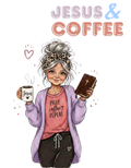 Jesus & Coffee Old lady Digital design Upload