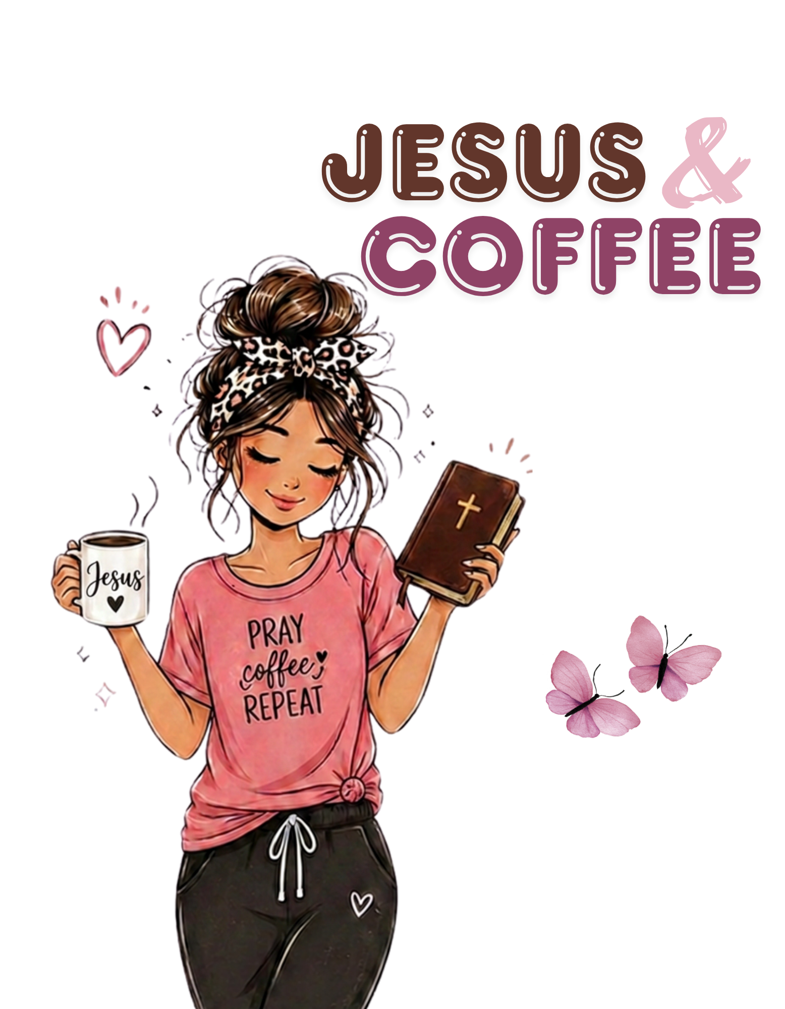 Jesus & Coffee Digital Print