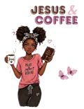 Jesus & Coffee Black Girl Digital Print