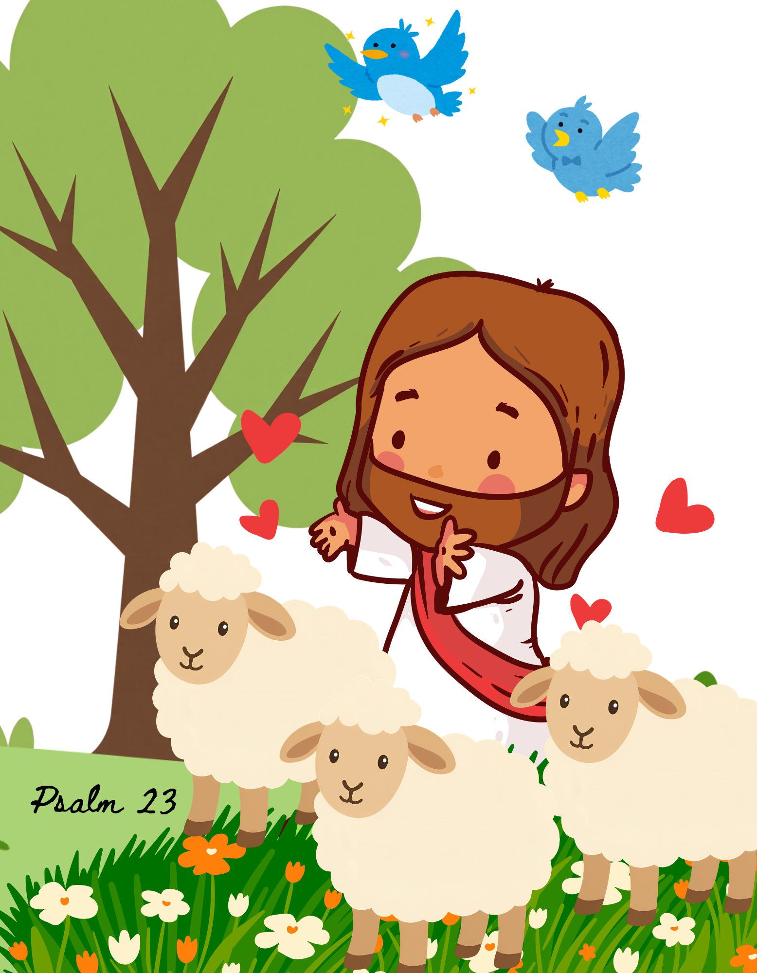 Psalm 23 Kids Graphic Tee DIGITAL DOWNLOAD