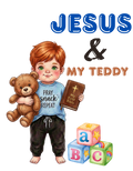 Little White baby boy: red hair. Jesus & Snacks PNG Digital Download