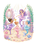 Mermaid Ballet School Digital Print